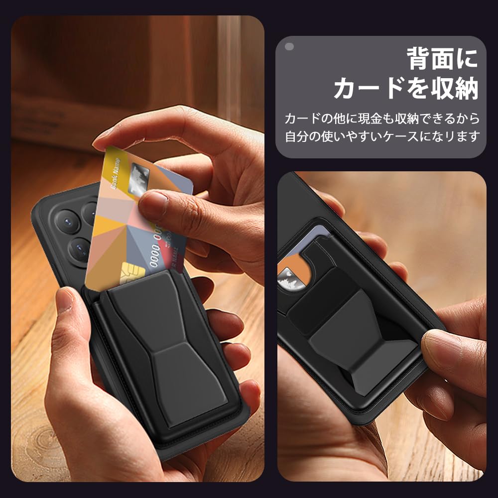 Amazon.co.jp: 対応 Xiaomi 15T Pro ケース カード収納 スタンド付き